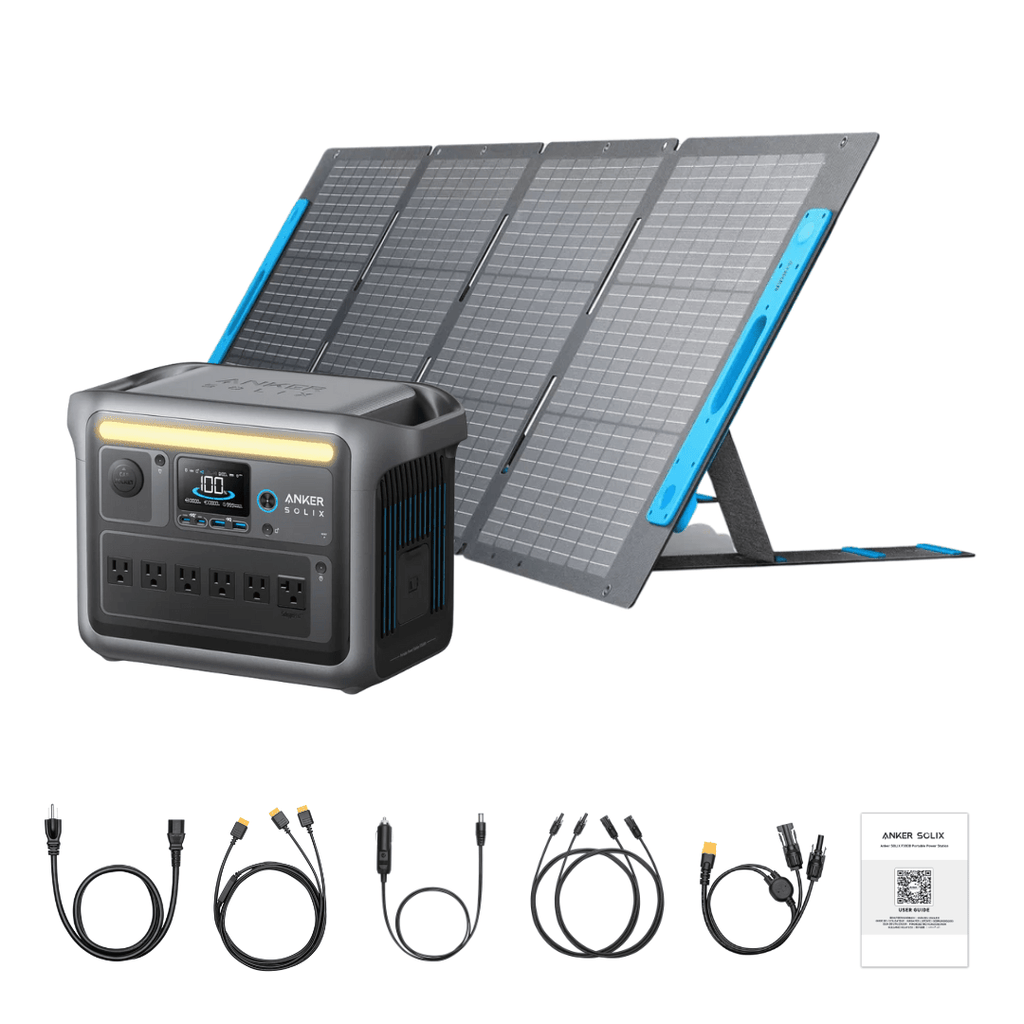 Anker SOLIX C1000X Solar Generator + 200W Solar Panel - Off Grid