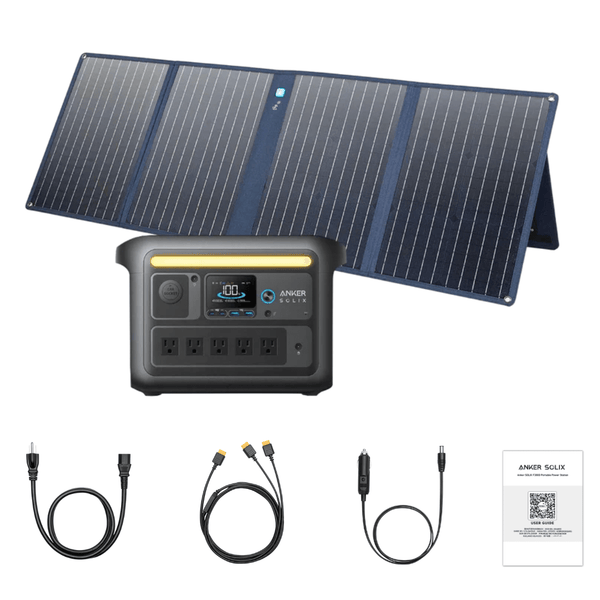 Anker SOLIX C800X Solar Generator + 100W Portable Solar Panel