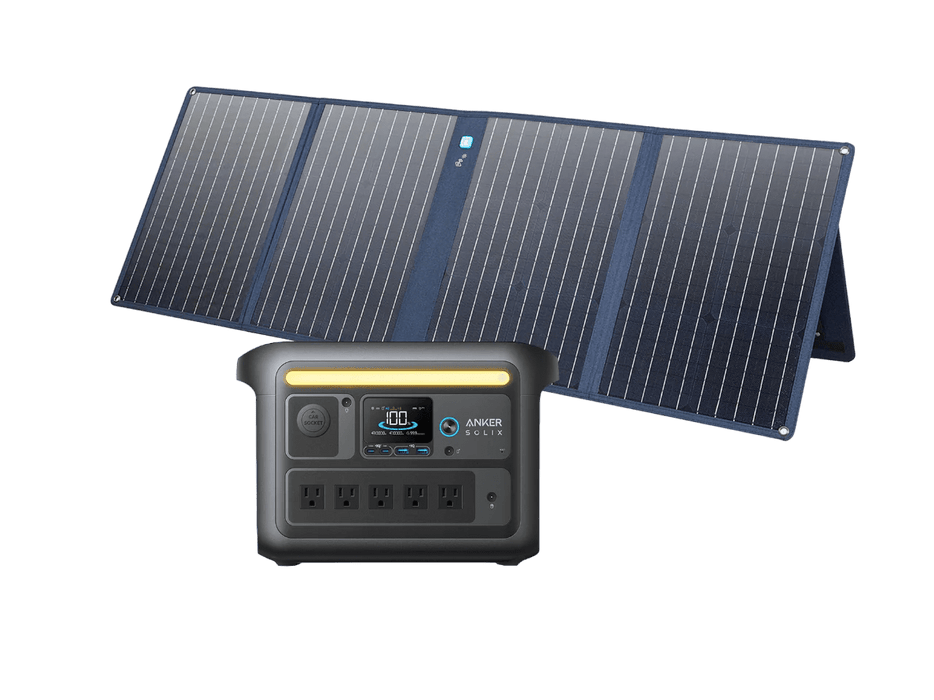 Anker SOLIX C800X Solar Generator + 100W Portable Solar Panel - Off Grid Stores
