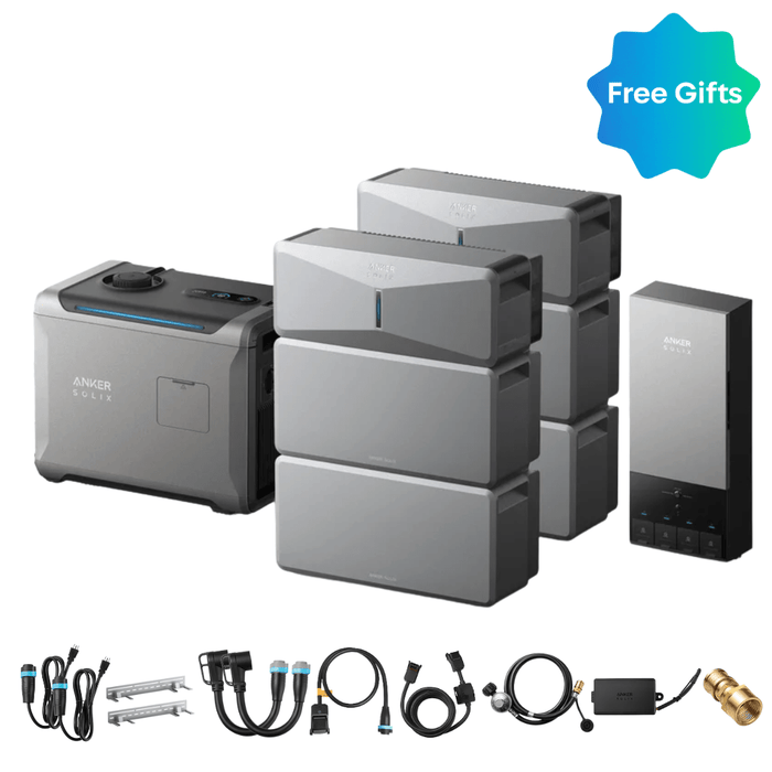 Anker SOLIX E10 Infinite Backup Kits | 6kWh - 24 kWh LiFePO4 Battery | 5X Backup Time | Smart Control & Outdoor - Ready - Off Grid Stores