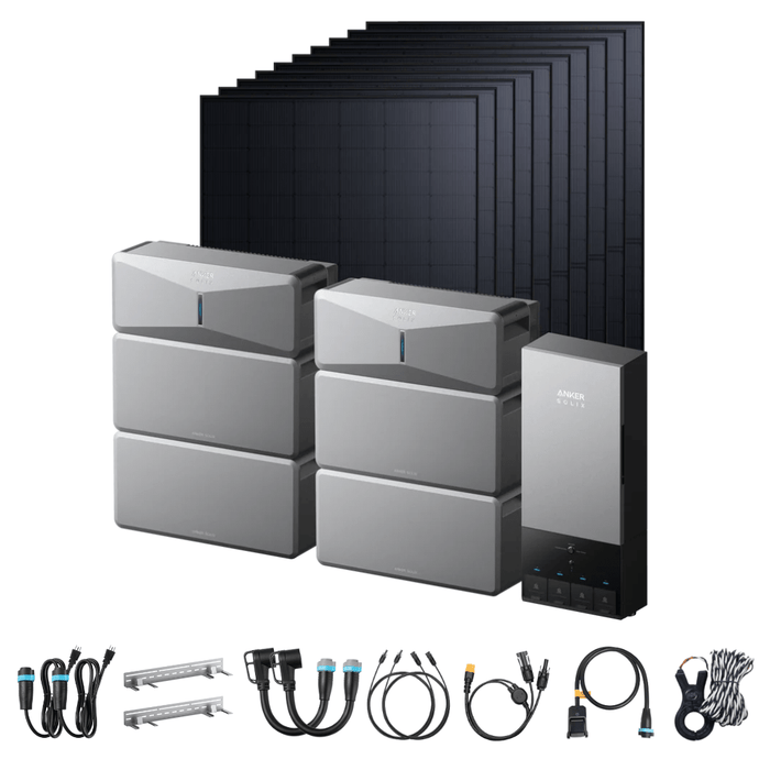 Anker SOLIX E10 Off - Grid Kits + 10 x 440W Rigid Solar Panels - Off Grid Stores