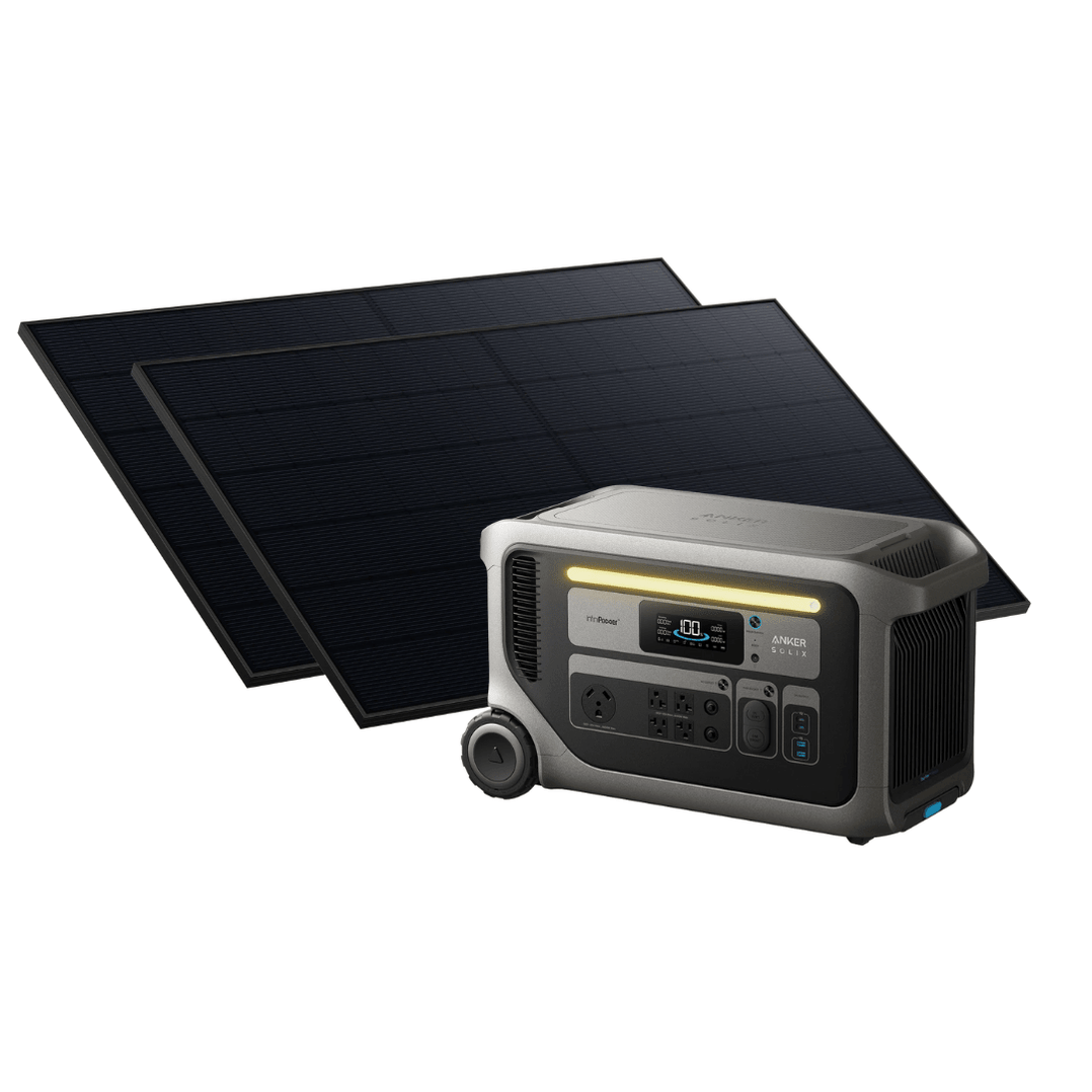 Anker SOLIX F3000 Solar Generator + 2 x 440W Rigid Solar Panel - Off ...