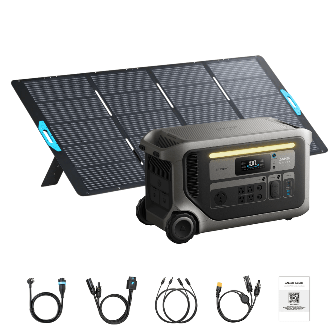 Anker Solix F3000 Solar Generator Plus 400W Portable Solar Panel Kits