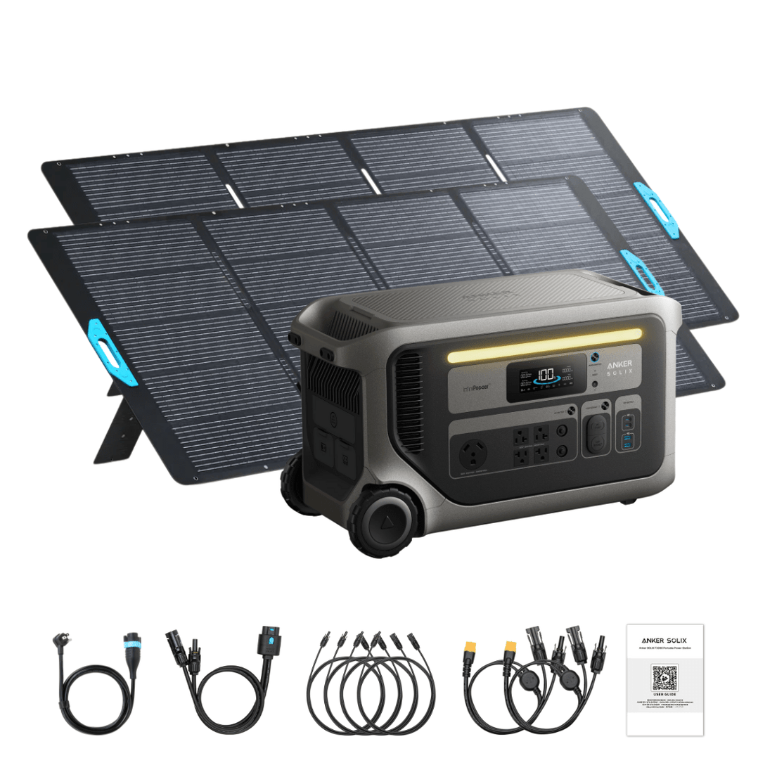 Anker SOLIX F3000 Solar Generator + 400W Portable Solar Panel Kits ...