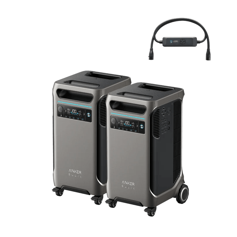 Anker SOLIX F3800 3840Wh Portable Power Station x 2 + Double Power