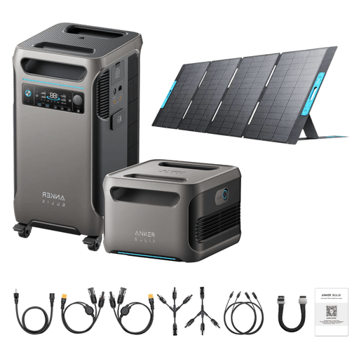 Anker SOLIX F3800 + Expansion Battery + 400W Portable Solar Panel - Off Grid Stores