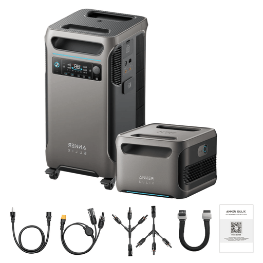 Anker SOLIX F3800 + Expansion Battery, 7680Wh | 6000W - Off Grid Stores