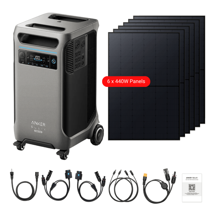 Anker SOLIX F3800 Plus Portable Power Station + 440W Rigid Solar Panels - Off Grid Stores