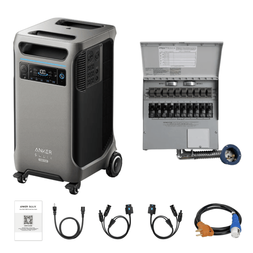 Anker SOLIX F3800 Plus Portable Power Station + 50A Transfer Switch - Off Grid Stores