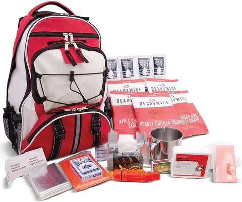 ReadyWise Red 64 Piece Survival Backpack