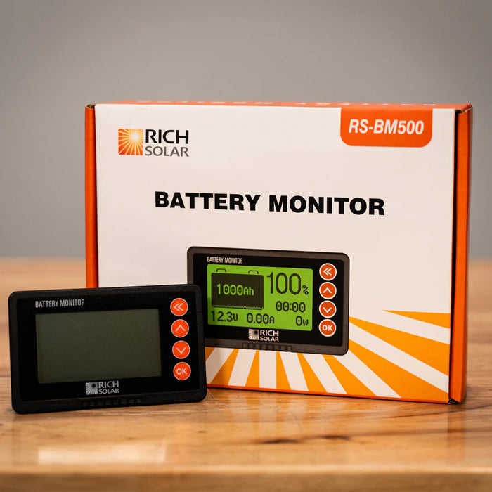 RICH SOLAR 500 Amp Battery Monitor with Shunt 8~120V 500A