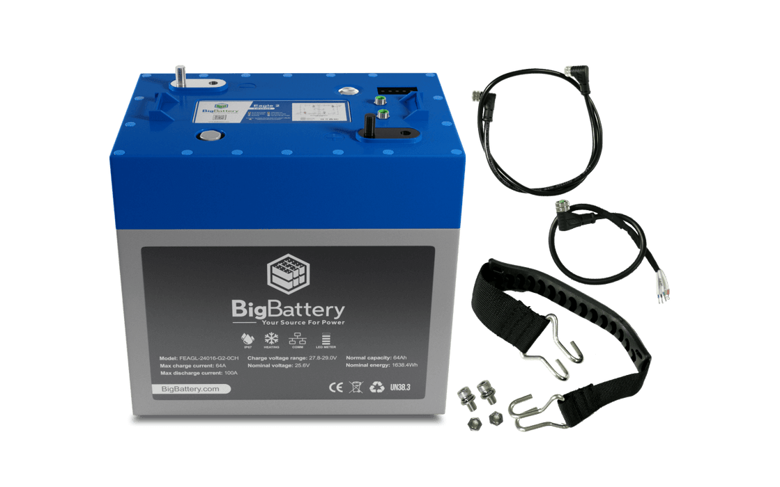 BigBattery EAGLE 2 24V 64Ah 1.63kWh LiFePO4 Battery - Off Grid Stores