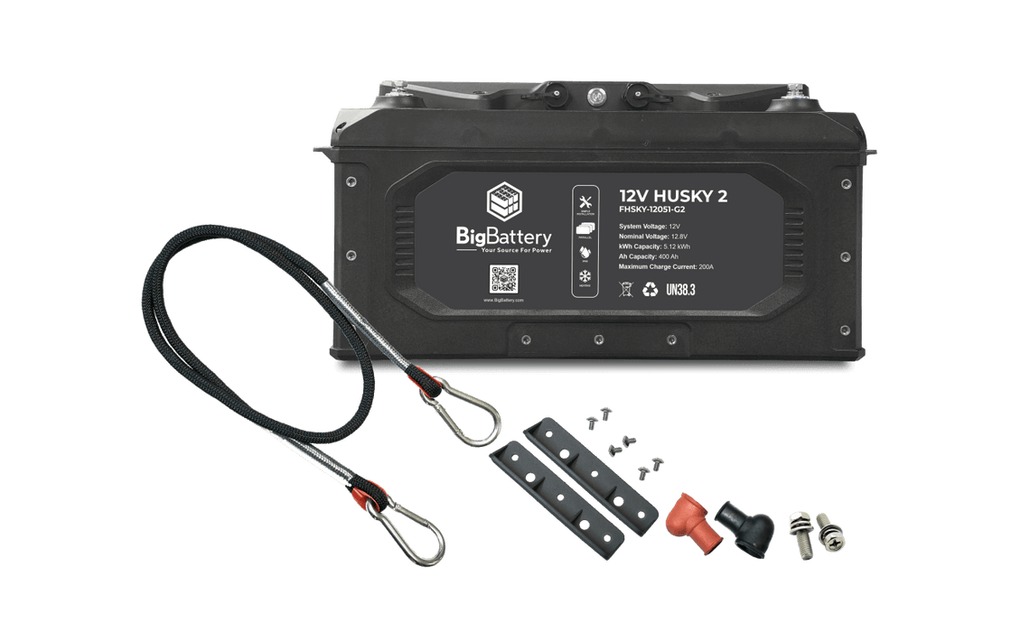 BigBattery HUSKY 2 12V 400Ah 5.12kWh LiFePO4 Battery - Off Grid Stores