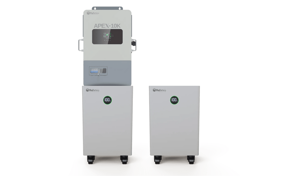 BigBattery NEXUS 51.2V 15kWH LiFePO4 Battery + APEX 10K Off - Grid Inverter - Off Grid Stores