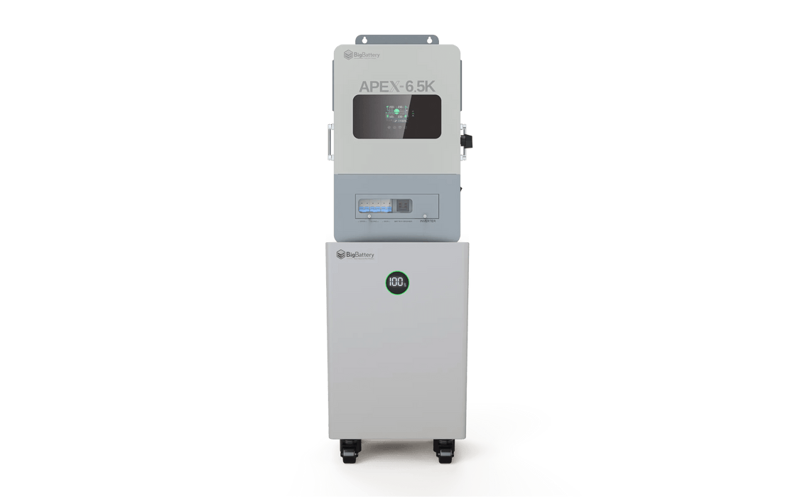 BigBattery NEXUS 51.2V 15kWH LiFePO4 Battery + APEX 6.5K Off - Grid Inverter - Off Grid Stores