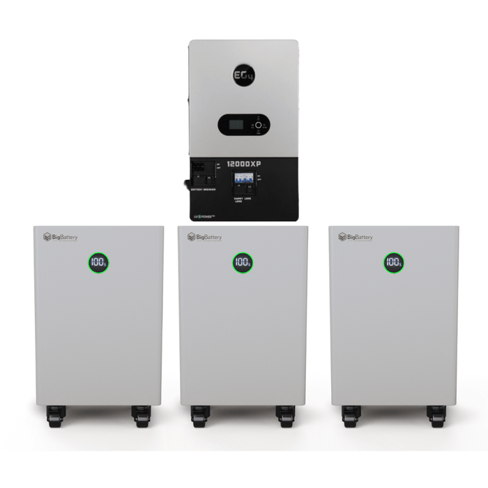 BigBattery NEXUS 51.2V 15kWh LiFePO4 Battery + EG4 12000XP 12,000W 48V Split Phase Off - Grid Inverter Kit - Off Grid Stores