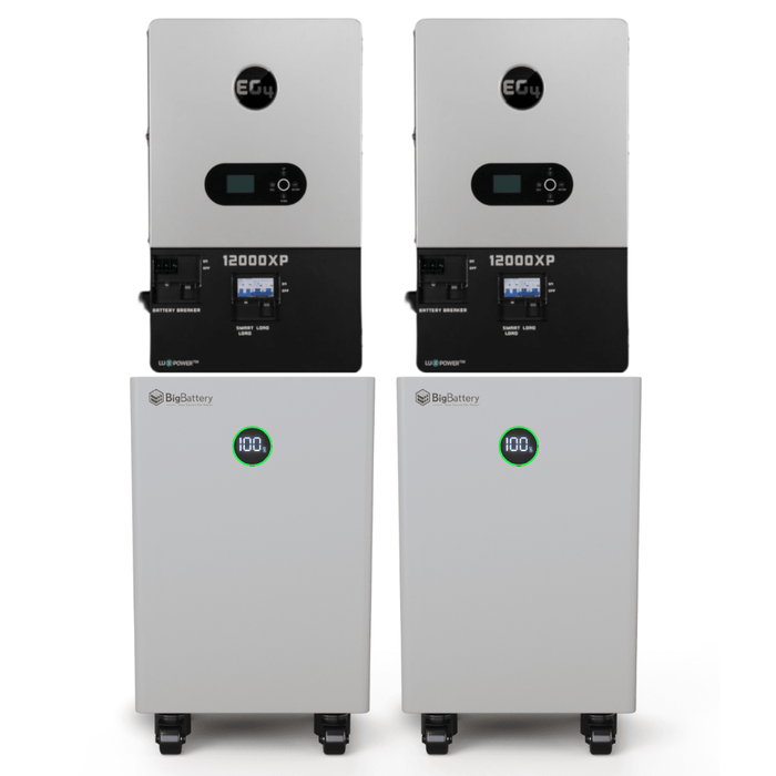 BigBattery NEXUS 51.2V 15kWh LiFePO4 Battery + EG4 12000XP 12,000W 48V Split Phase Off - Grid Inverter Kit - Off Grid Stores