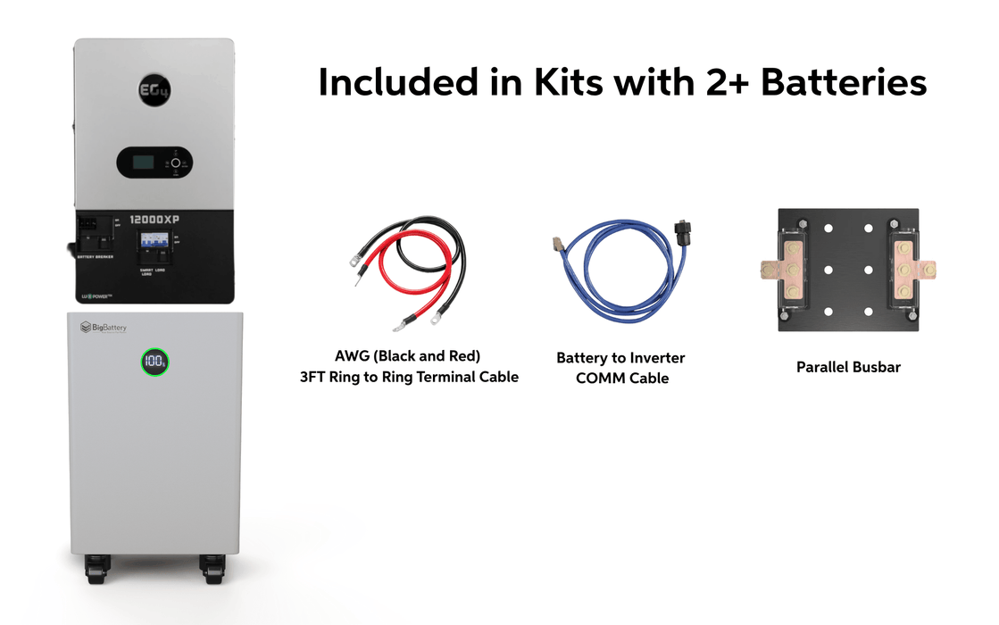 BigBattery NEXUS 51.2V 15kWh LiFePO4 Battery + EG4 12000XP 12,000W 48V Split Phase Off - Grid Inverter Kit - Off Grid Stores