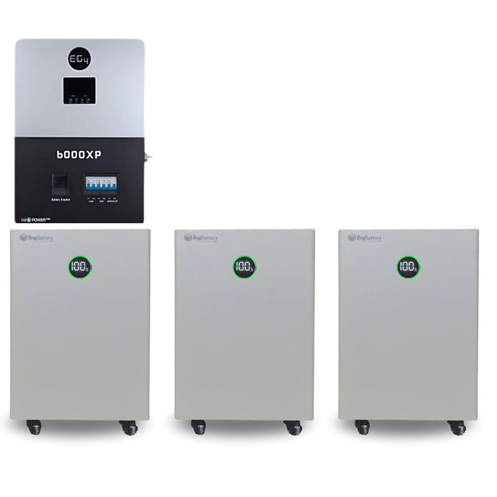 BigBattery NEXUS 51.2V 15kWh LiFePO4 Battery + EG4 6000XP 6000W 48V Split Phase Off - Grid Inverter Kit - Off Grid Stores