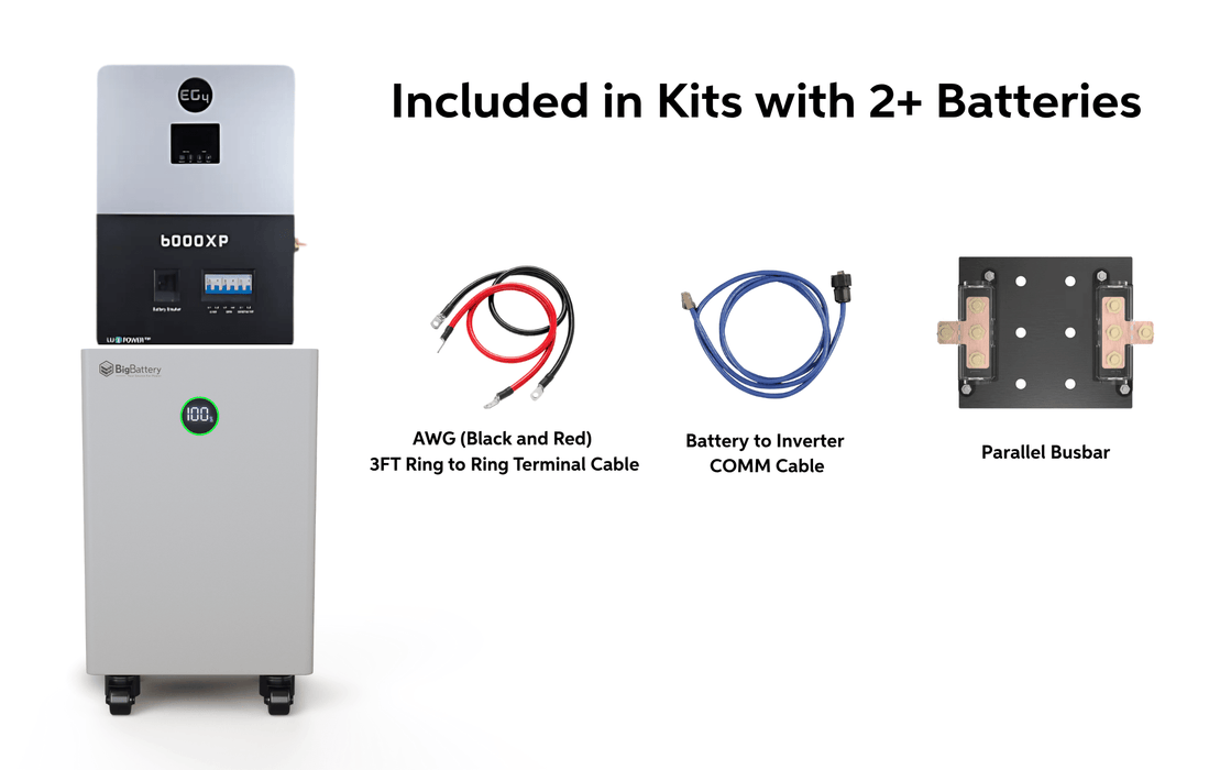 BigBattery NEXUS 51.2V 15kWh LiFePO4 Battery + EG4 6000XP 6000W 48V Split Phase Off - Grid Inverter Kit - Off Grid Stores