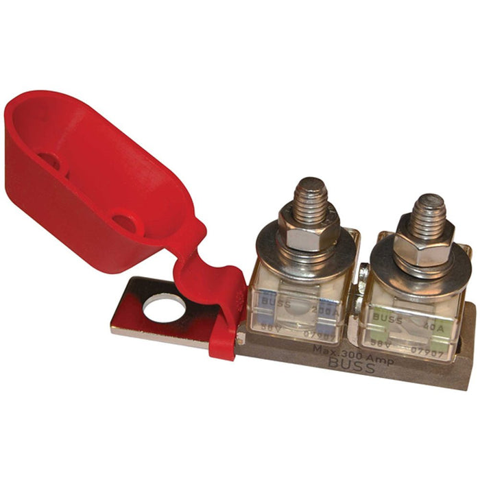 Blue Sea 2151 Terminal Fuse Block - 3/8" Mounting Hole - 2 Terminal Studs - Off Grid Stores