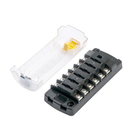Blue Sea 5035 ST Blade Fuse Block w/Cover - 6 Circuit Independent w/o Negative Bus - Off Grid Stores