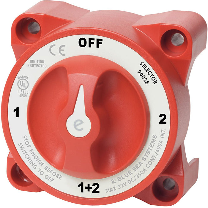 Blue Sea 9002e e - Series Battery Switch Selector w/Alternator Field Disconnect - Off Grid Stores