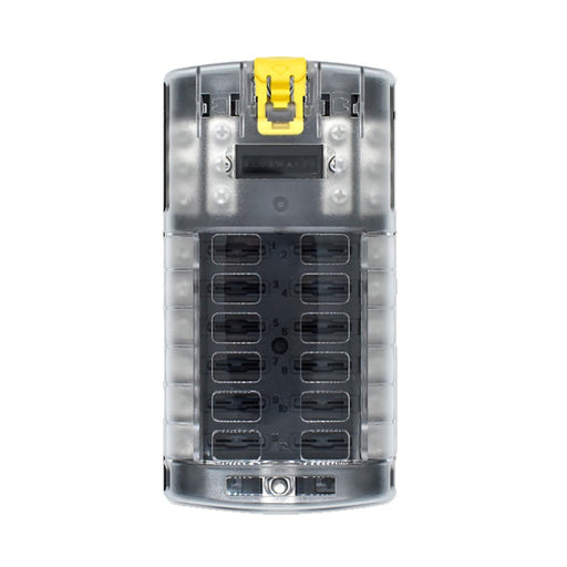 Bluewater 12 Position Fuse Block ATC w/Yellow Slide - Off Grid Stores