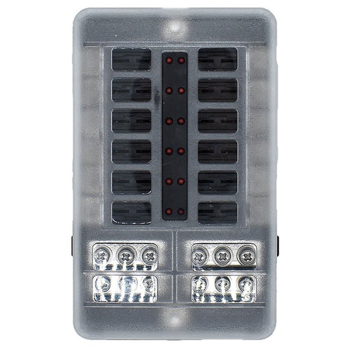 Bluewater 12 Position Fuse Block w/LEDs - Off Grid Stores