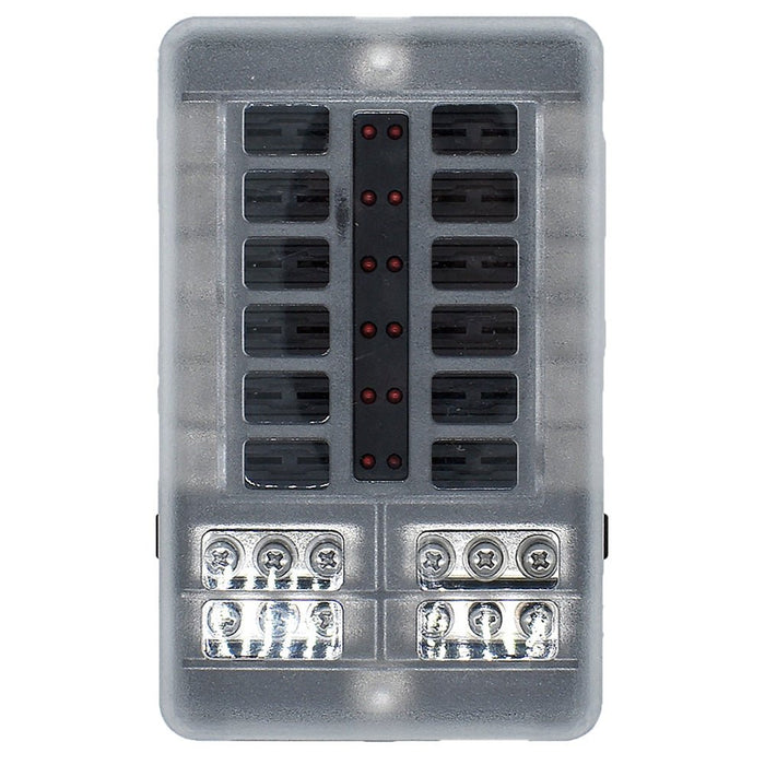 Bluewater 12 Position Fuse Block w/LEDs - Off Grid Stores