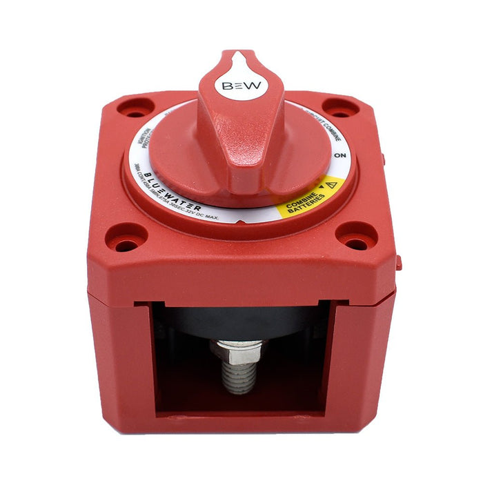 Bluewater Off/On Combine Battery Switch w/o Base - Surface Mount - Red - Off Grid Stores