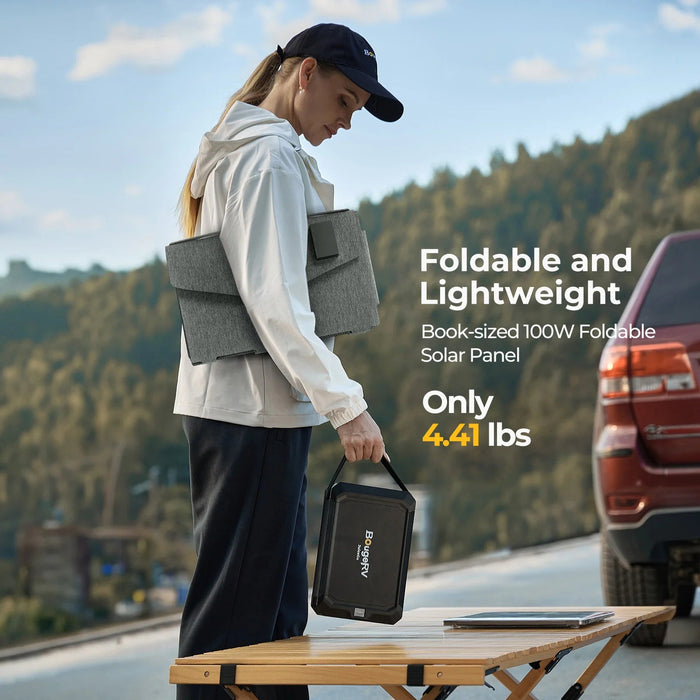 BougeRV 100W N - Type Fiberglass Foldable Portable Solar Panel - Off Grid Stores