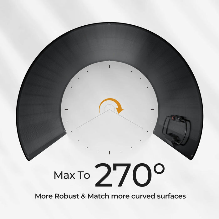 BougeRV Arch 100 Watt Fiberglass Flexible Curved Solar Panel - Off Grid Stores