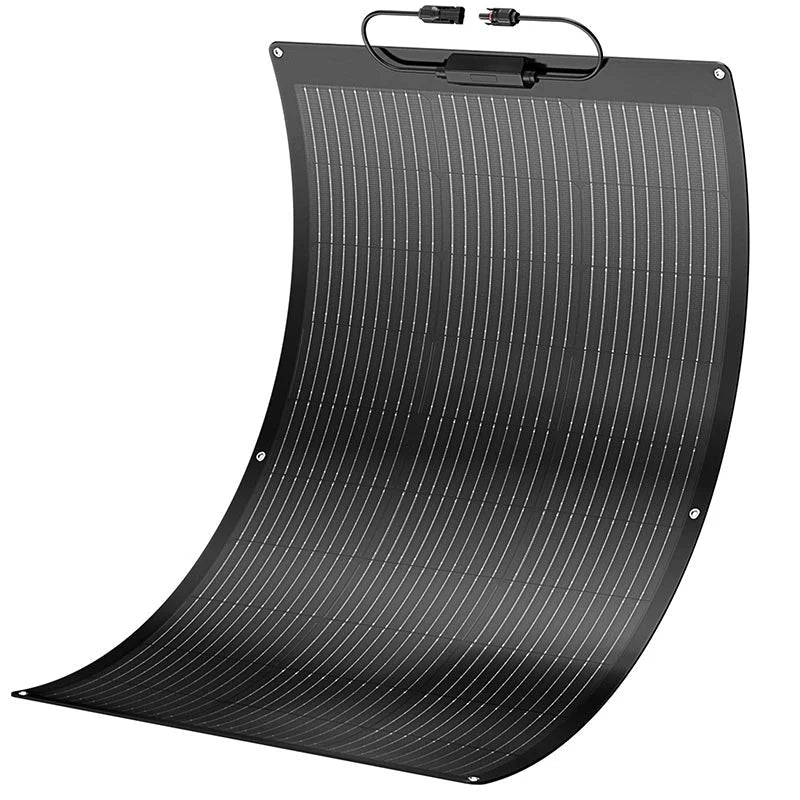 BougeRV Arch 100 Watt Fiberglass Flexible Curved Solar Panel - Off