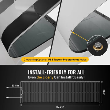 BougeRV Yuma 200W CIGS Thin-Film Flexible Solar Panel With Tape