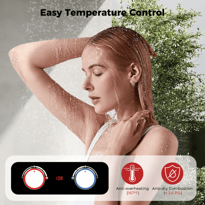 Camplux 2.64 GPM Tankless Gas Water Heater, Propane Shower Portable - Off Grid Stores