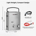 Camplux 5L 1.32 GPM Outdoor Portable Propane Tankless Water Heater - Silver - Off Grid Stores