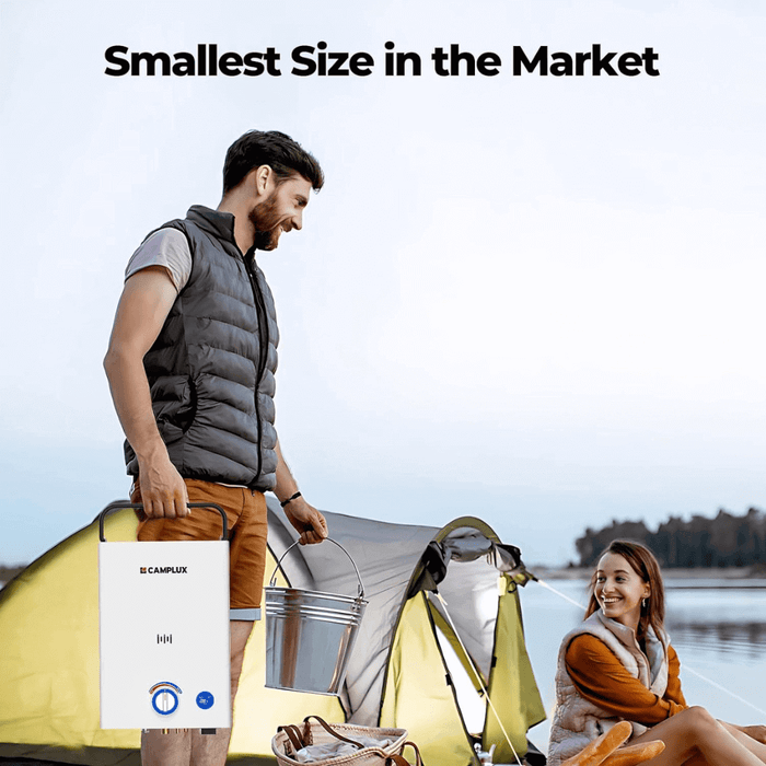 Camplux First F10 LPG Camping Water Heater - Off Grid Stores