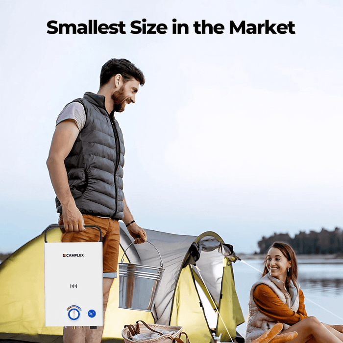 Camplux First F10 Pro LPG Camping Water Heater Pump Kit - Off Grid Stores