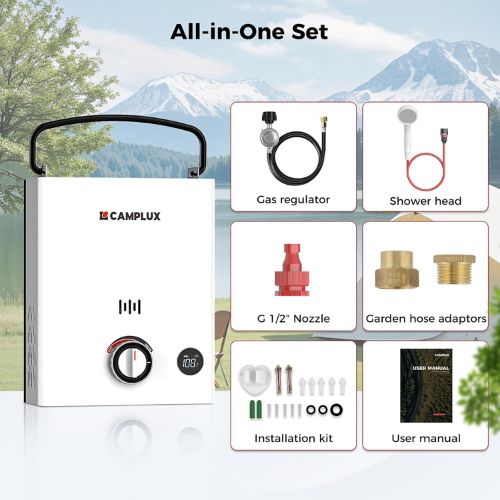 Camplux First F5 LPG Camping Water Heater - Off Grid Stores
