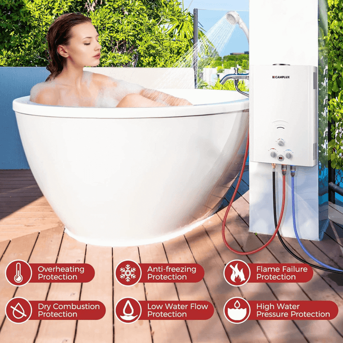 Camplux Pro Outdoor Propane Water Heater, Pool Heater - Off Grid Stores