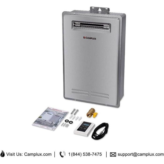 Camplux Whole Home Outdoor Tankless Hot Water Heater 5.28 GPM | Gray - Off Grid Stores
