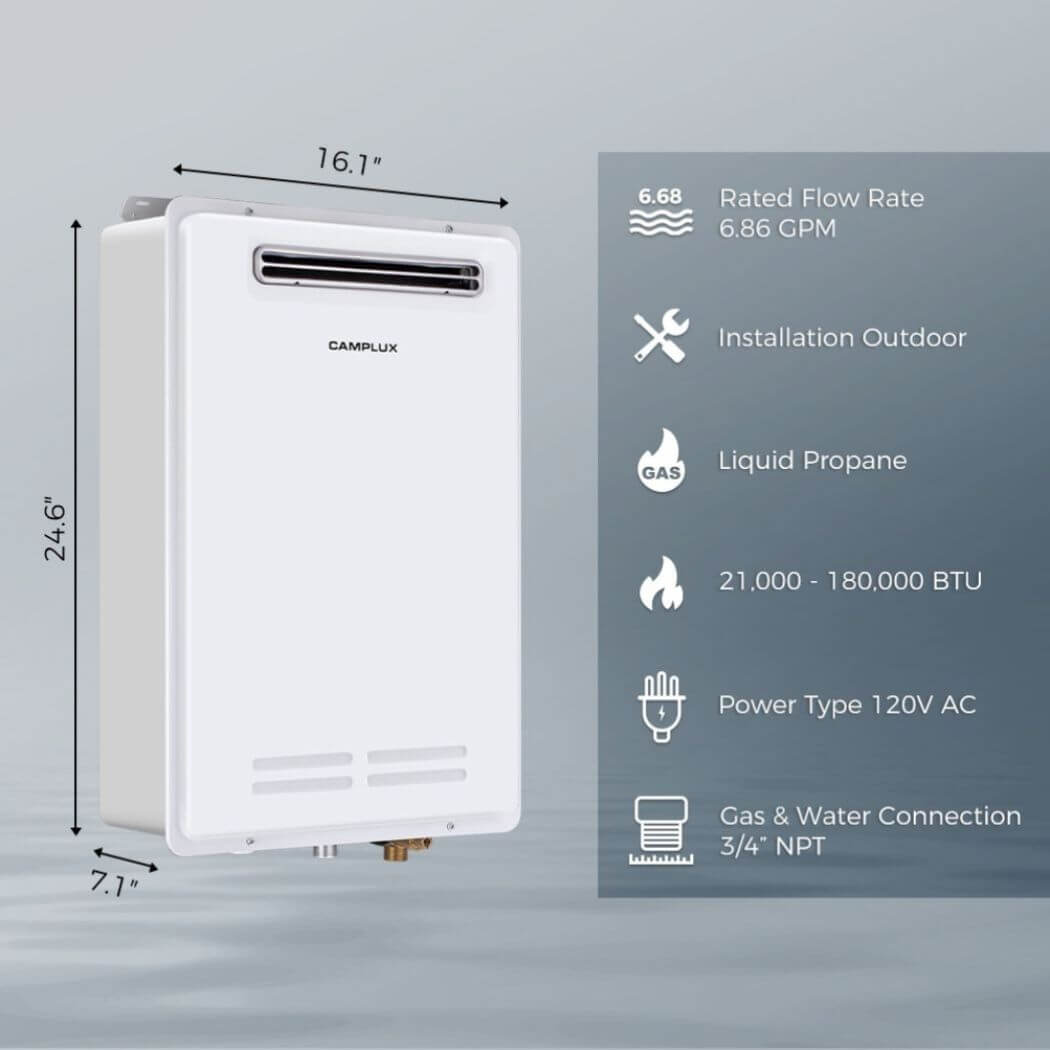 Curated visual reference: Fresh Look at Camplux Whole Home Outdoor Tankless Hot Water Heater 6 86