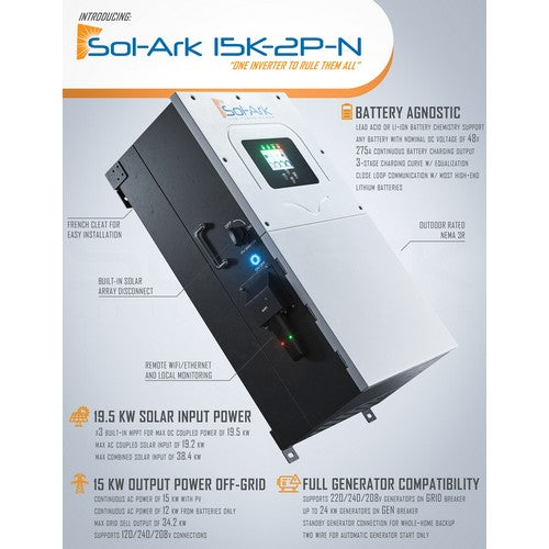 Sol-Ark 15kW Hybrid Inverter With EMP Hardening Kit