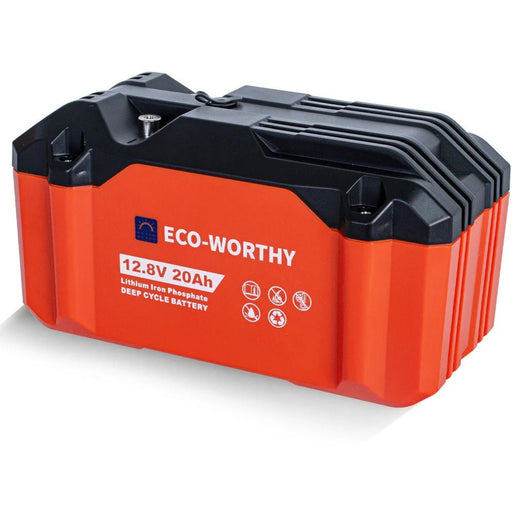 ECO - WORTHY 12V 20Ah Portable LiFePO4 Deep Cycle Rechargeable Battery - Off Grid Stores