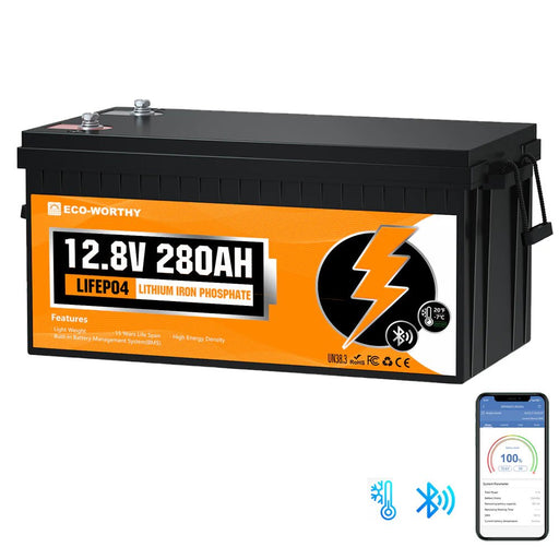 ECO - WORTHY 12V 280Ah Lithium Iron Phosphate Battery With Bluetooth - Off Grid Stores