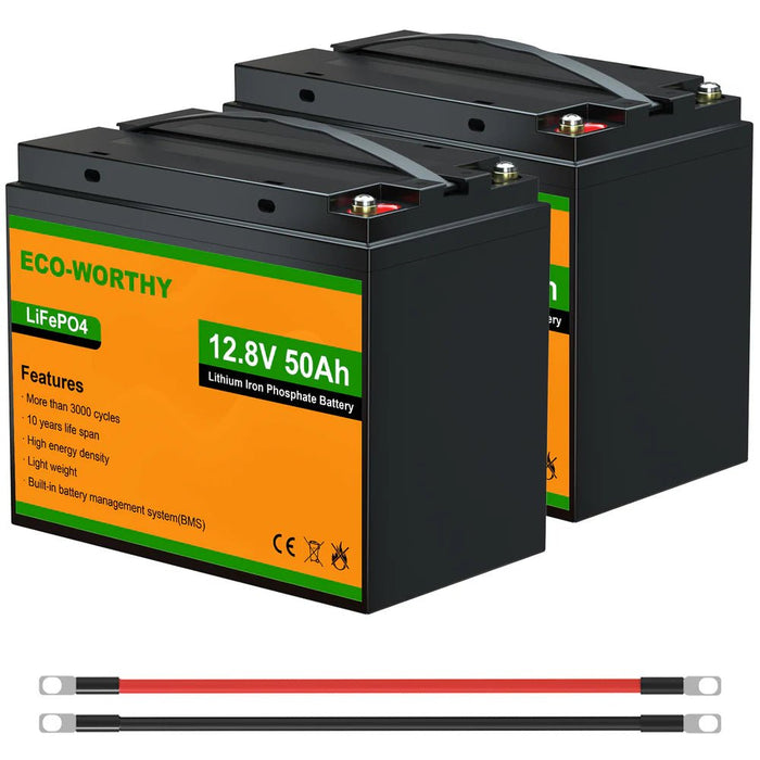 ECO - WORTHY 12V 50Ah Lithium Iron Phosphate Battery - Off Grid Stores