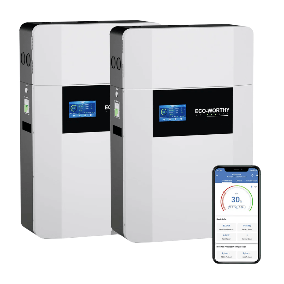 ECO-WORTHY 48V 100AH WallMount Indoor Battery With Conduit Box - Off ...