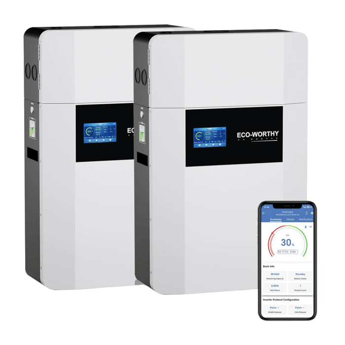 ECO - WORTHY 48V 100AH WallMount Indoor Battery With Conduit Box - Off Grid Stores