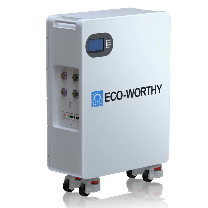 ECO - WORTHY 51.2V 280Ah LiFePO4 Floor Standing Battery with 4 Footmaster Nylon Wheels for Off - grid Home Energy Storage - Off Grid Stores